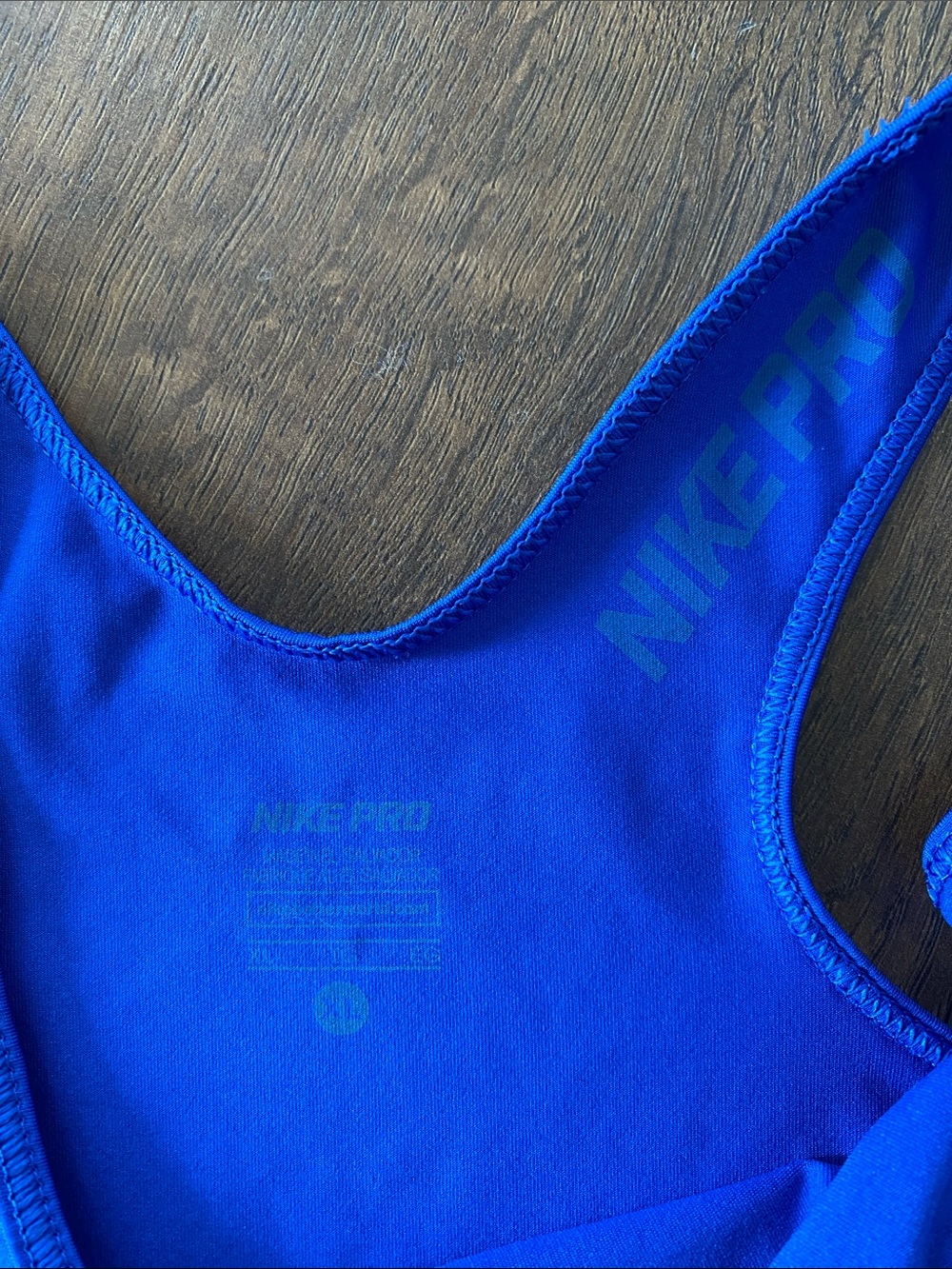 Nike Pro Tank Blue Sleeveless Fitness Top Women’s XL 589369-480 - Picture 2 of 5